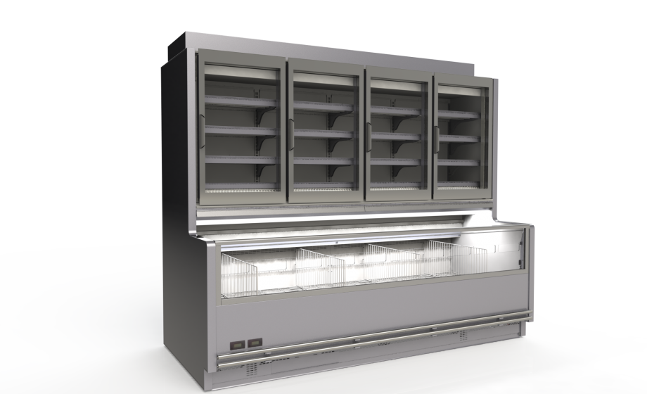 Well Half Glass Door Freezer Cabinets